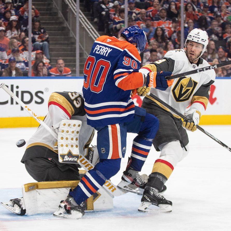 Golden Knights beat the buzzer to stun Oilers 4-3, trim series deficit to 2-1